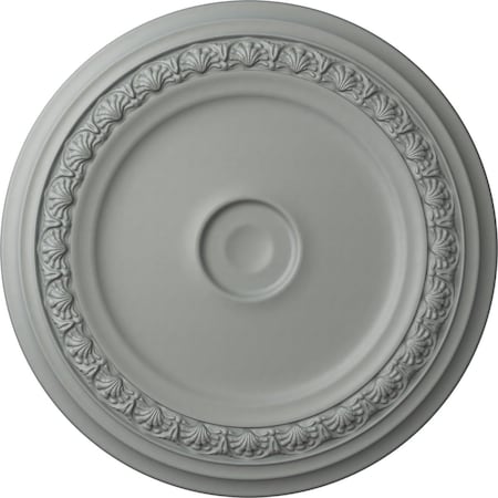 Ekena Millwork Carlsbad Ceiling Medallion (Fits Canopies up to 5 1/2"), 31 1/8"OD x 1 1/2"P, Primed White CM31CA